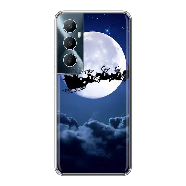 Чехол с принтом «Санта - луна» для Realme C65