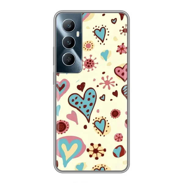 Чехол с принтом «Сердечки» для Realme C65