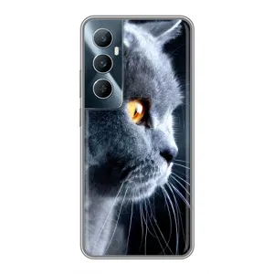 Чехлы с Котиками для Realme C65 (VPrint) (Серый Кот)