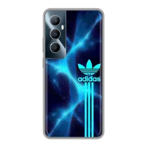 Чохли Адидас для Realme C65 (AlphaPrint) (Синій Адідас)