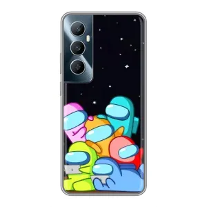 Чохли Амонг Ас для Realme C65 (AlphaPrint) (Скіни в космосі)