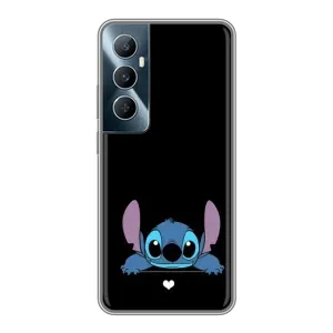 Чехол с принтом «Стич на черном» для Realme C65