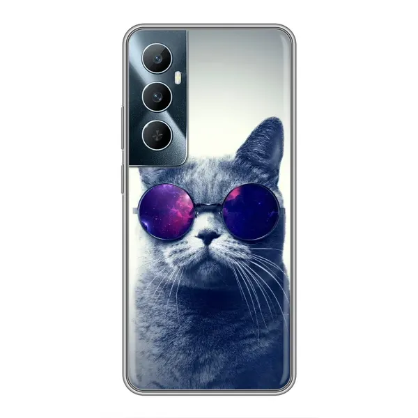 Чехол с принтом «Стильный кот» для Realme C65