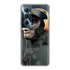 Чохол з Мавпами Realme C65 - (AlphaPrint) (В навушниках)