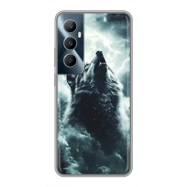 Чехол с принтом «Волк в облаках» для Realme C65 Чехол с принтом «Волк в облаках» для Realme C65