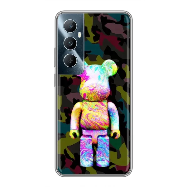 Чохол з принтом «Яскравий Bearbrick» для Realme C65