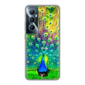 Чохол з пташками на Realme C65 (VPrint) (Яскравий Павлин)