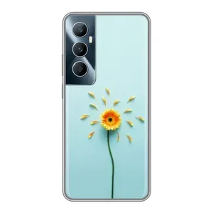 Чохли з квітами для Realme C65 (VPrint) (Жовта квітка)