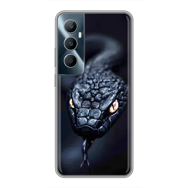 Чехол с принтом «Черная змея» для Realme C65 Чехол с принтом «Черная змея» для Realme C65