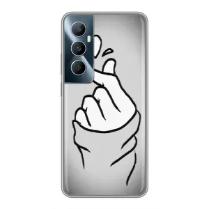 Чохол з принтом для Realme C65 (AlphaPrint - Знак сердечка) (Значок Love)