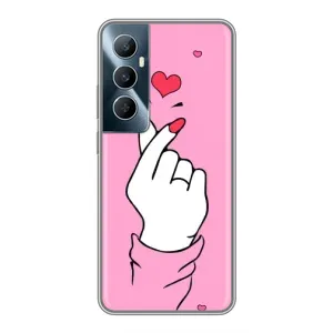 Чохол з принтом для Realme C65 (AlphaPrint - Знак сердечка) (Знак Love)