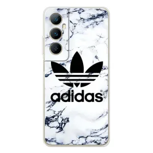 Чехлы Адидас для Realme C66 (AlphaPrint) (Адидас на мраморе)