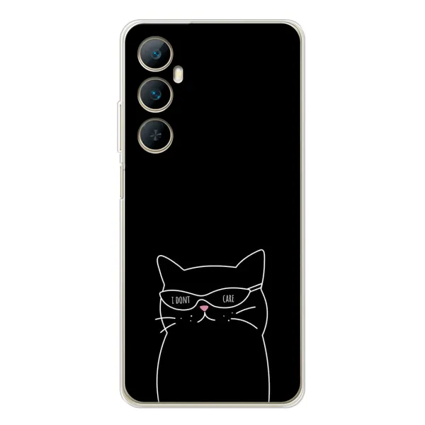 Чехол с принтом «Равнодушный кот» для Realme C66