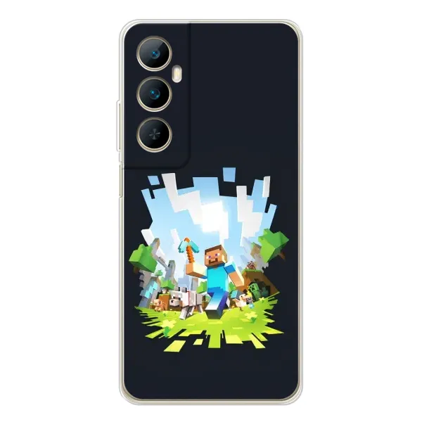 Чохол з принтом «персонажі Minecraft» для Realme C66