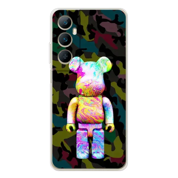 Чохол з принтом «Яскравий Bearbrick» для Realme C66