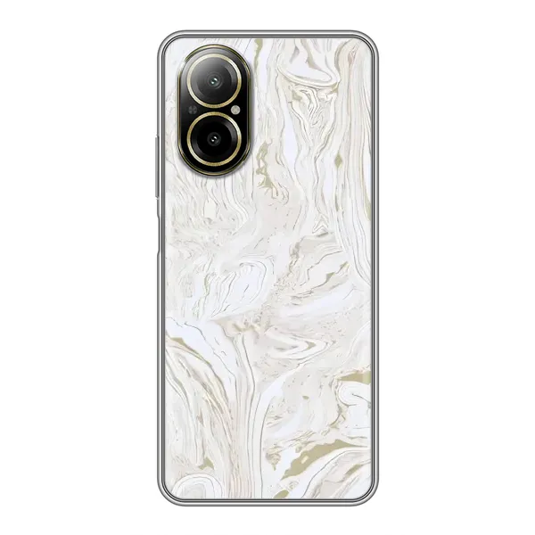 Чехол с принтом «Белый мрамор» для Realme C67