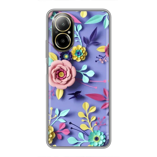 Чехол с принтом «Цветочный дизайн» для Realme C67