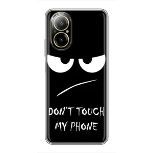 Чехол для Реалми С67 - (AlphaPrint) с печатью (ТОП продаж) (Dont Touch)