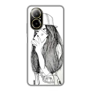 Чехол с печатью для Realme C67 - (Мода) (AlphaPrint) (Фото девочки)