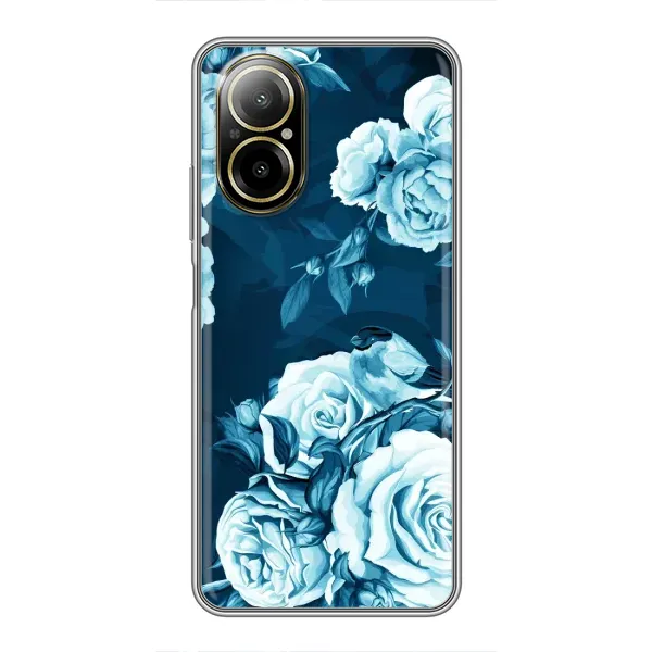 Чехол с принтом «Голубые Бутоны» для Realme C67 Чехол с принтом «Голубые Бутоны» для Realme C67