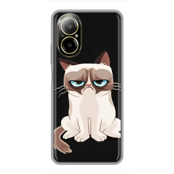 Чехол с принтом «Грустный кот» для Realme C67