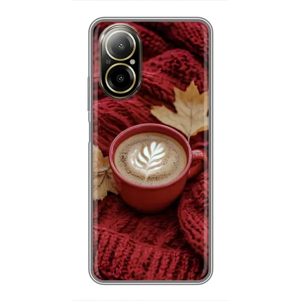 Чохол з принтом «Кава на ковдрі» для Realme C67