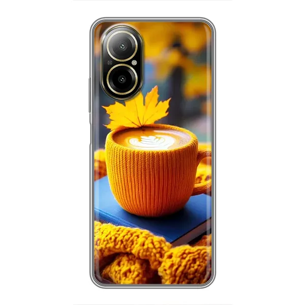 Чохол з принтом «Кава на жовтому пледі» для Realme C67