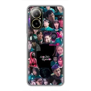 Чохол Гра в кальмара для Realme C67 (Колаж Гра кальмара)