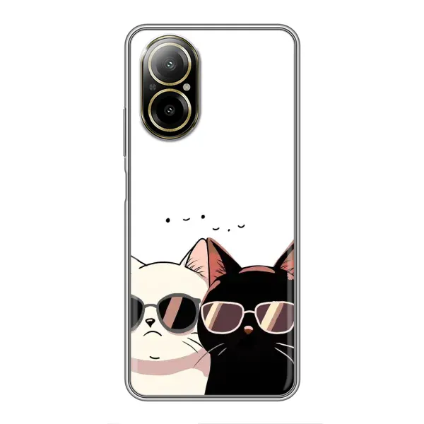 Чехол с принтом «Коты в очках» для Realme C67