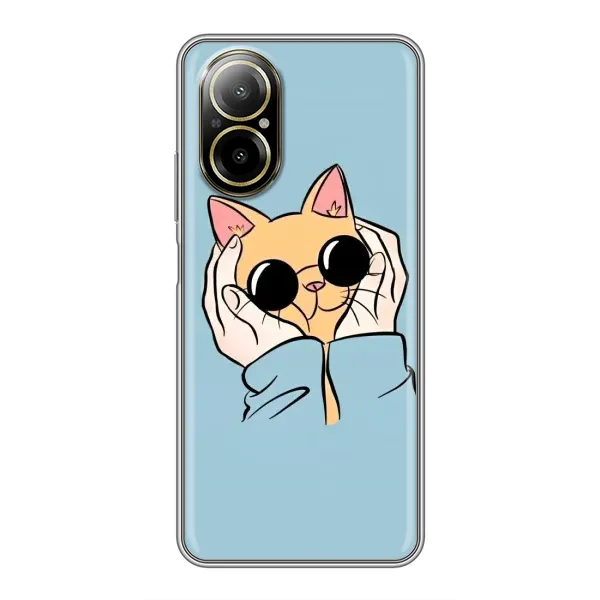 Чехол с принтом «Котик в очках» для Realme C67