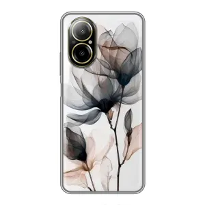Чехол с принтом «Цветы на белом» для Realme C67