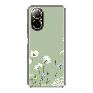 Чехол с принтом «Цветы на зеленом» для Realme C67