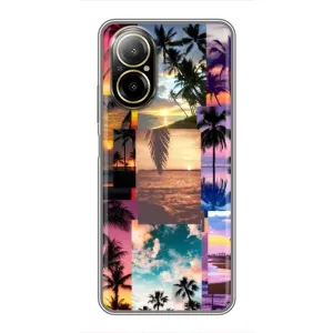 Силиконовый чехол с КАРТИНКАМИ лето для Realme C67 (AlphaPrint) (Летний отпуск)