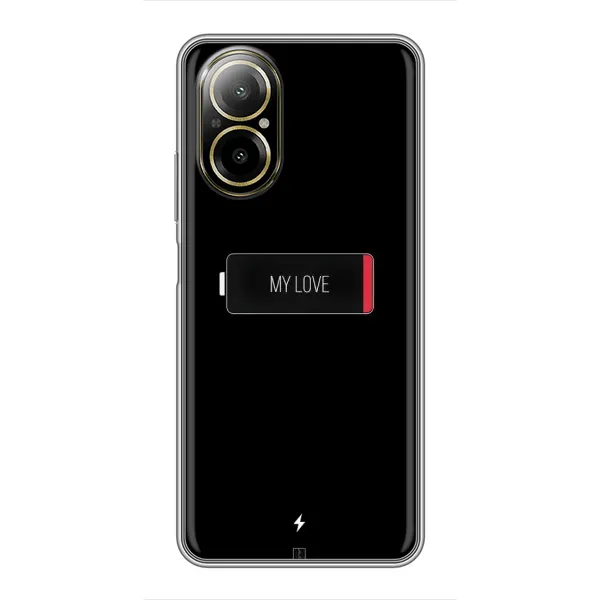 Чехол с принтом «Love battery» для Realme C67