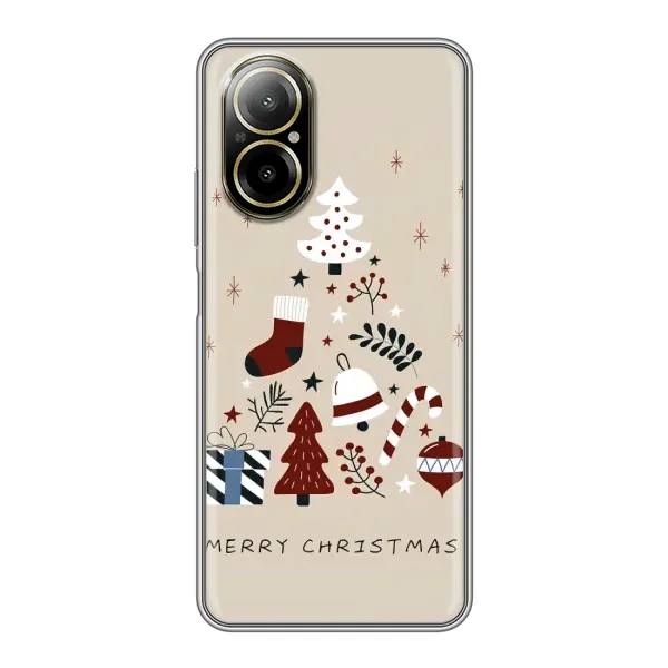 Чехол с принтом «Merry Christmas» для Realme C67