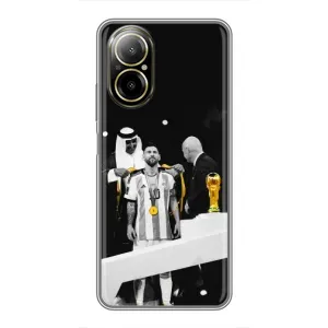 Чохли для Realme C67 (Leo чемпіон) (AlphaPrint) (Мессі коронований)
