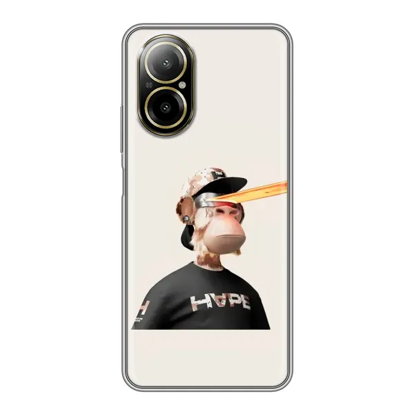 Чехол с принтом «обезьяна NFT в очках» для Realme C67