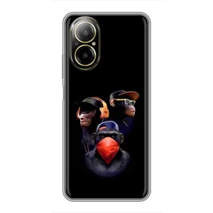 Чехол с Обезьянами Realme C67 - (AlphaPrint) (Три обезьяны)