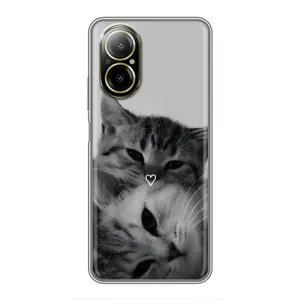 Чехол с рисунком кот на Realme C67 (Пара котов)