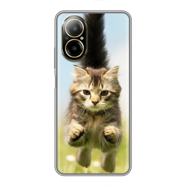 Чехол с принтом «Прыжок кота» для Realme C67 Чехол с принтом «Прыжок кота» для Realme C67