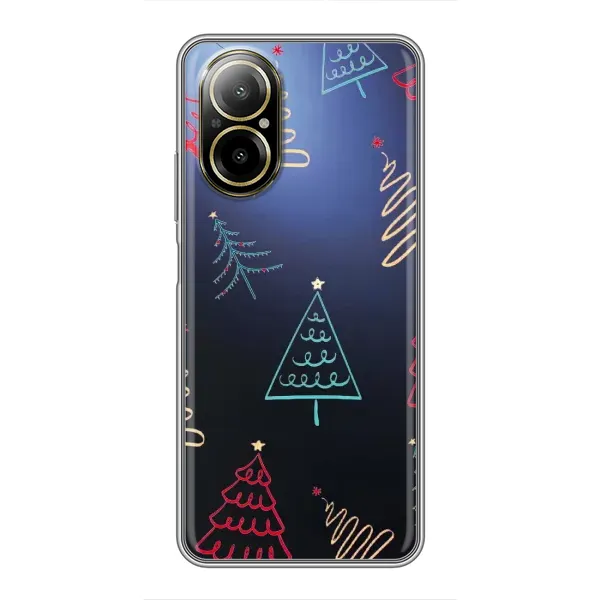 Чехол с принтом «Рождественские елки» для Realme C67