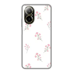 Чехол с принтом «Розовые цветы» для Realme C67