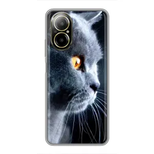 Чохли з Котиками для Realme C67 (VPrint) (Сірий Кіт)