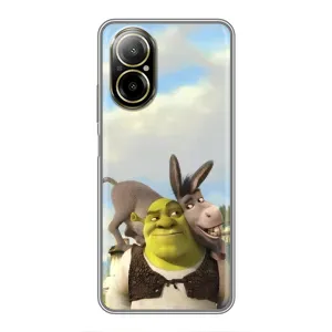 Чохол з мультфільмом Шрек на Realme C67 (Шрек та Осел)