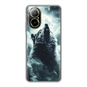 Чохол з картинкою 'Хижаки' для Realme C67 (Вовк у хмарах)
