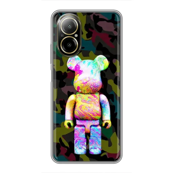 Чехол с принтом «Яркий Bearbrick» для Realme C67