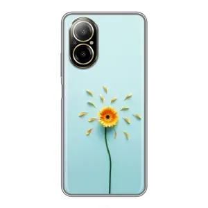 Чохли з квітами для Realme C67 (VPrint) (Жовта квітка)