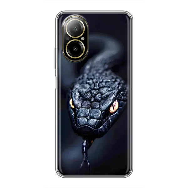 Чохол з принтом «Чорна змія» для Realme C67 Чохол з принтом «Чорна змія» для Realme C67