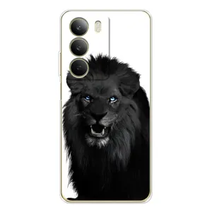 Чехлы с картинками животных Realme C71 (Черный ЛЕВ)