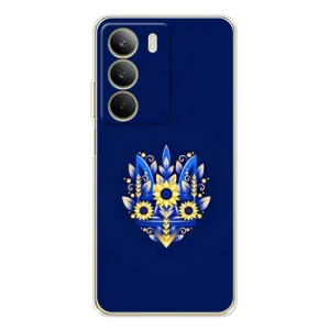 Чехлы для Realme C71  Укр. Символика (AlphaPrint) (Цветочный Герб)